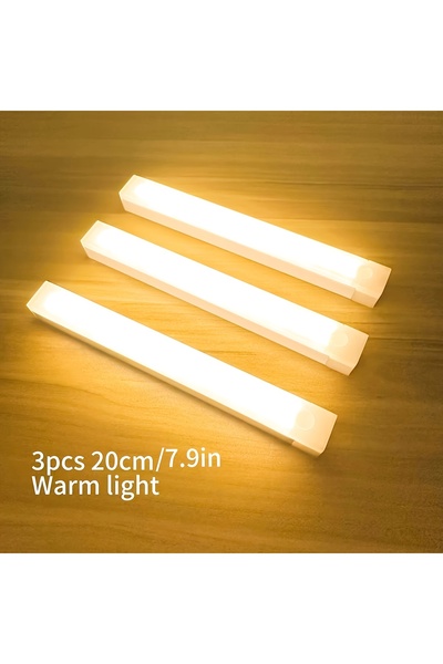 STARSTAR Cabinet lights 20cm (3-pack), cabinet light strip with motion sensor...