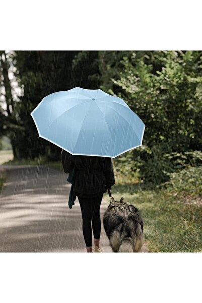 STARSTAR Automatic folding parasol - 10 ribs - blue