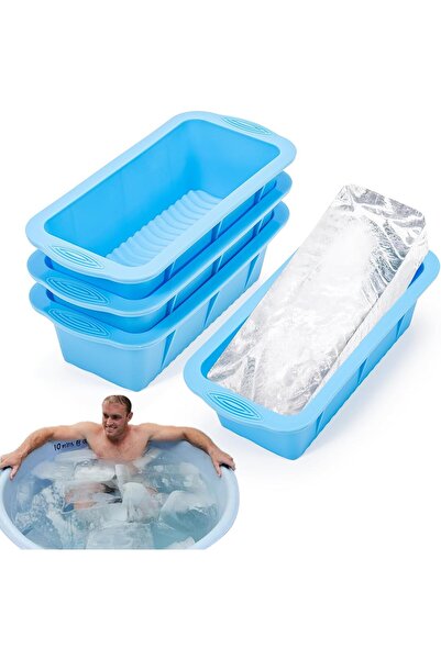 STARSTAR 4-Piece Large Ice Cube Tray Set - Freezable & Reusable Large Molds f...