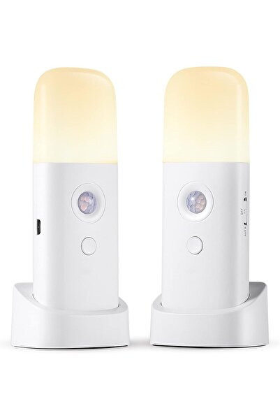STARSTAR Two LED nightlights with motion sensor, 5-meter sensing range, 5-lev...