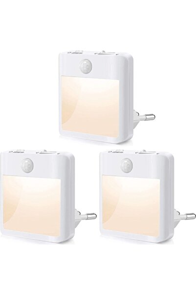 STARSTAR Three LED nightlights, dimmable, warm white light, with motion detec...