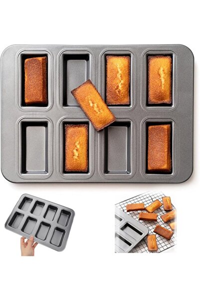 STARSTAR Mini Cake Mold - 8-Hole Metal Financier Cake Mold - 25.5 x 20 cm - N...