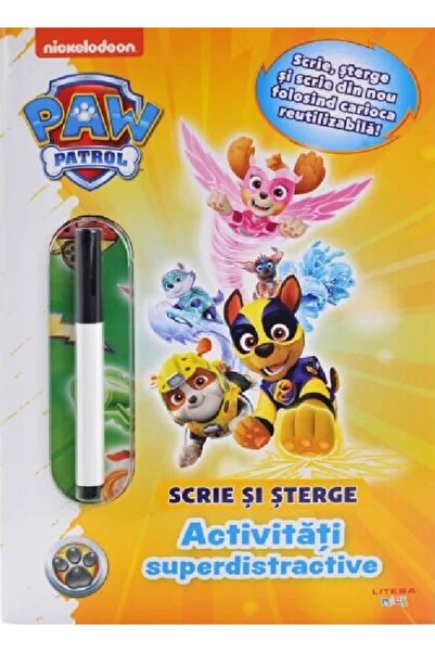 Litera Patrula Catelusilor. Activitati superdistractive. Scrie si sterge