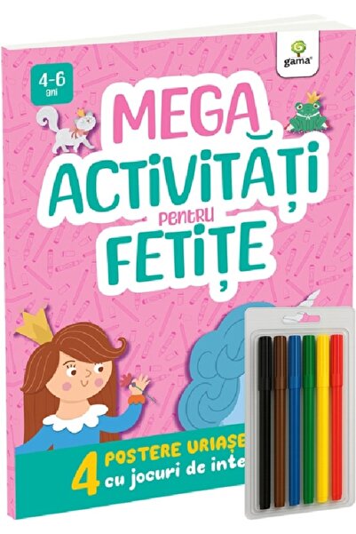 Gama Mega activitati pentru fetite. 4 postere uriase
