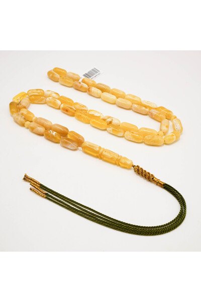 Generic Brand Kaliningrad Amber Shawaib Rosary – 46 Beads 16×7.5mm Barrel Pra...