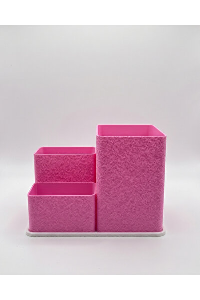 PLASTOBE Pen Holder Stationery Organizer Box Square Triple Set Bioplastic