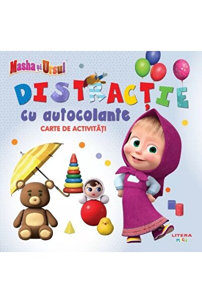 Litera Masha si Ursul. cu autocolante. Carte de activitati
