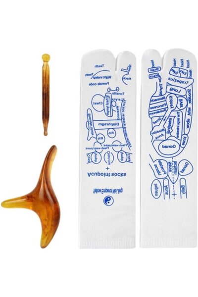 STARSTAR Foot massage socks with acupressure points and women's socks - One s...