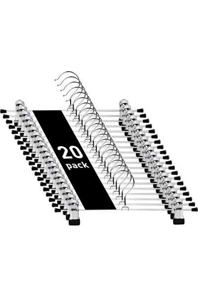 STARSTAR Clothes Hangers, 20-pack, Trouser Hangers, Trouser Hangers with Clip...