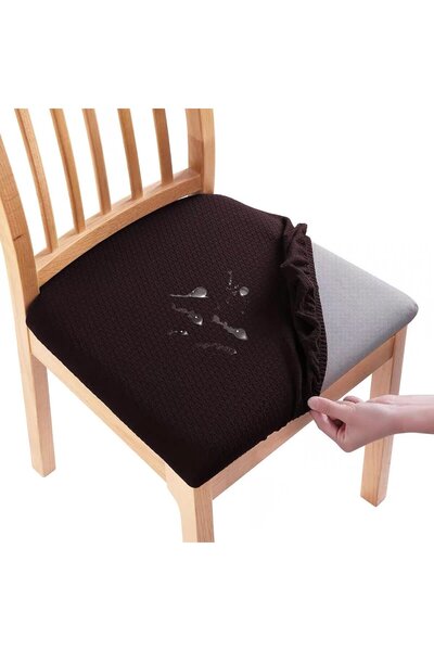 STARSTAR 4 jacquard chair covers, for dining chairs, waterproof and washable ...