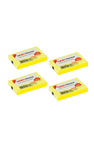 Noki Sticky Note Pad (51*75) Lemon Yellow Memo (Postit) 12006 (4 Pieces)