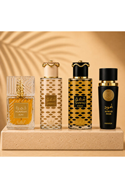 MANASIK SET 4 PARFUMURI DAMA + BARBATI 100 ML- HUMRAH BUNI + SHAFAQ + ASWAD N...