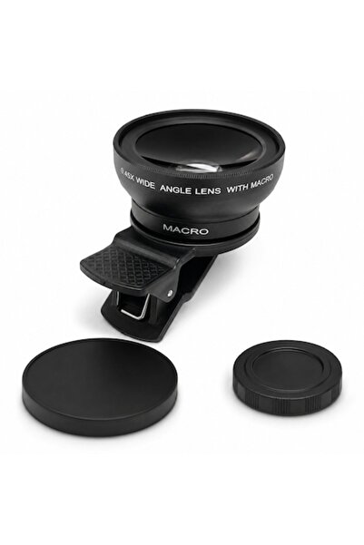 OEM Lentilă 2 în 1 cu clemă pentru telefon, Unghi larg 0.45X + Macro, lentile...