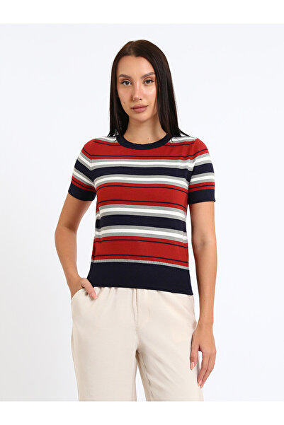 LC Waikiki Crew Neck Striped Women's Knitwear Sweater