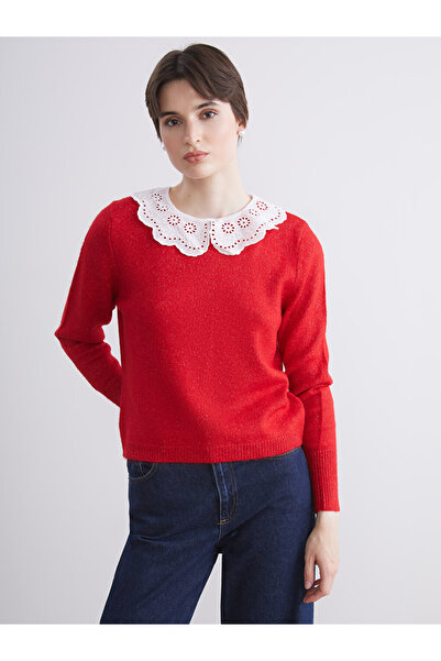 LC Waikiki Peter Pan Collar Women's Knitwear Sweater