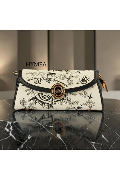Guja Premium Çiçek Desenli ve Metal Taç Detaylı Kadın Omuz Çantası