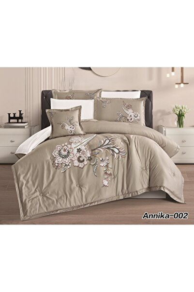 smart home Double and Single Bedspread with Double-Sided Floral Embroidery 17...