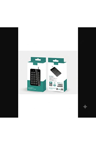 BUYNUK لوحة مفاتيح رقمية سلكية صغيرة رفيعة مزودة بمنفذ USB و23 مفتاحًا مع 4 م...