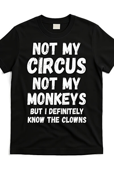 128 Women's Plus Size T-Shirt with Funny Design "Not Circus, Not Clowns" - Vi...