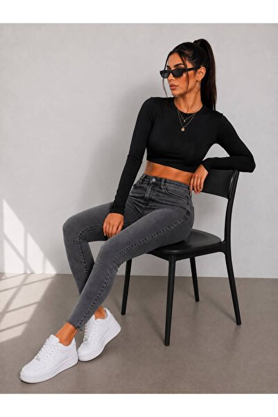 St.Poll Stretch Fabric High Waist Skinny Fit Jeans Pants