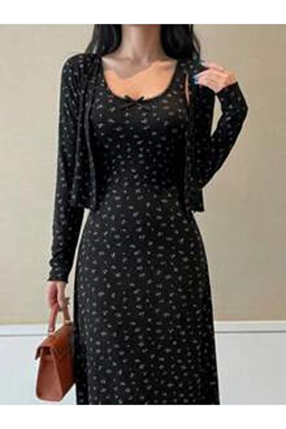 OEM Rochie de noapte cu imprimeu floral și nasturi în partea de sus, pijamale...