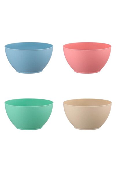 BAMI NETWORK Set 4 Boluri Colorate din Plastic 750ml pentru Familie