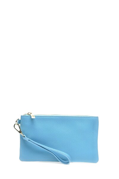 SimpleFind Luisa Vannini Geanta piele -Elsa-Albastru desschis,Geanta plic pie...