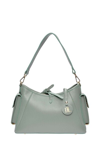 SimpleFind Anna Luchini Geanta piele -SELINA-Menta,Geanta de umar piele natur...