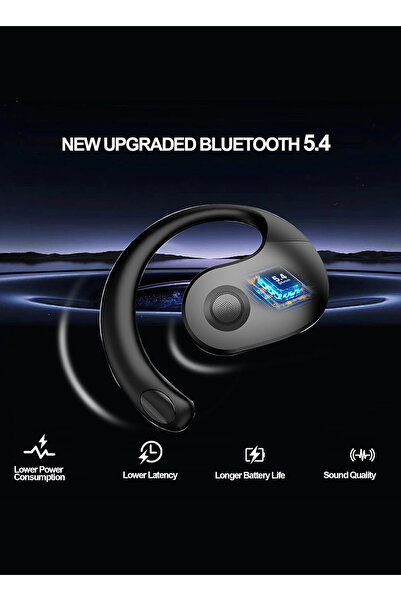 Generic JM13 Bluetooth 5.4 Open Ear Wireless Headset Black Touch Control with...