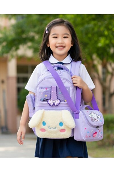 KY A+ Quality Girl Cinnamoroll Lilac Primary School Orthopedic 3-Piece Set wi...