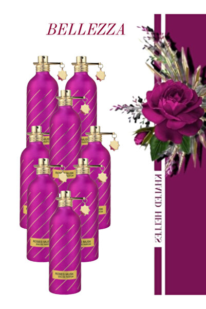 Bellezza 8 قطع عطر الورد والمسك 100 مل
