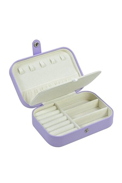 BAMI NETWORK Cutie organizator bijuterii compacta lila 16x11.5x5.5cm calatorii
