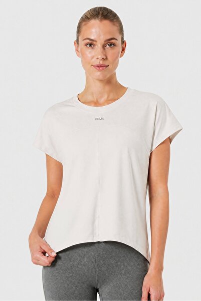 Puma Women Sportswear Fit Short Sleeve Training T-Shirt, Off White