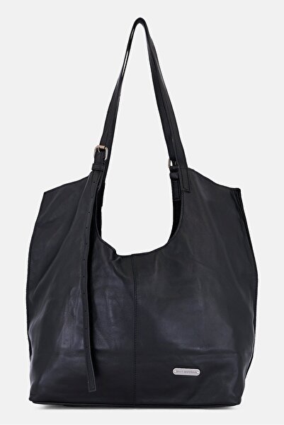 Muubaa Women Brand Logo Shoulder Bag, Black