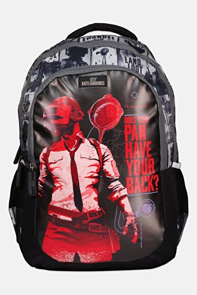 PUBG Battlegrounds Ready To Deploy Backpack 33 L x 45 H x 15 W cm, Black/Red