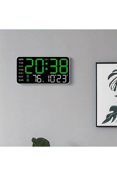 STARSTAR LED Digital Wall Clock - Powered via USB, featuring dual alarms, tem...