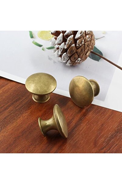 STARSTAR 20 Pcs 30x30x21mm Yellow Bronze Metal Cabinet Knobs, Vintage Decorat...