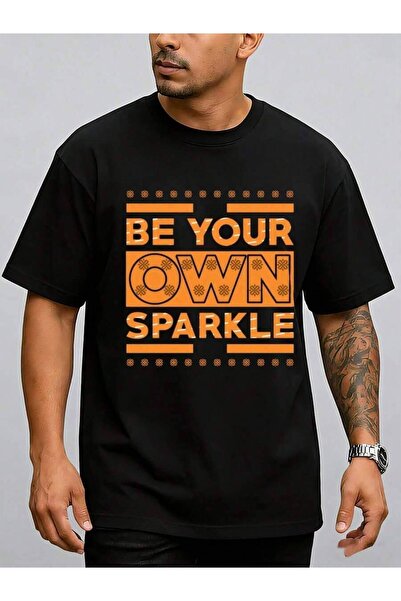 KYMC07 Be Your Own Shining-Shirt Men's-Shirt Black Printed Casual-Hop Street ...