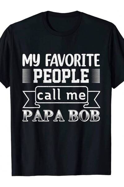 45 BPM Men's My Favorite Person Calls Me Dad Father's Day-Shirt| Retro Round ...