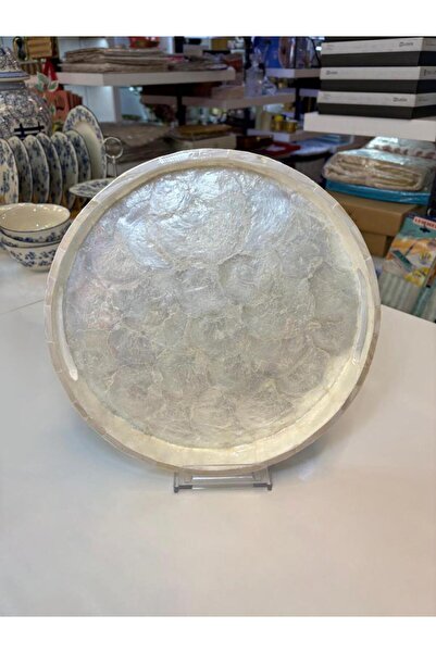 Sever KREM SEDEFLİ YUVARLAK TEPSİ 30CM
