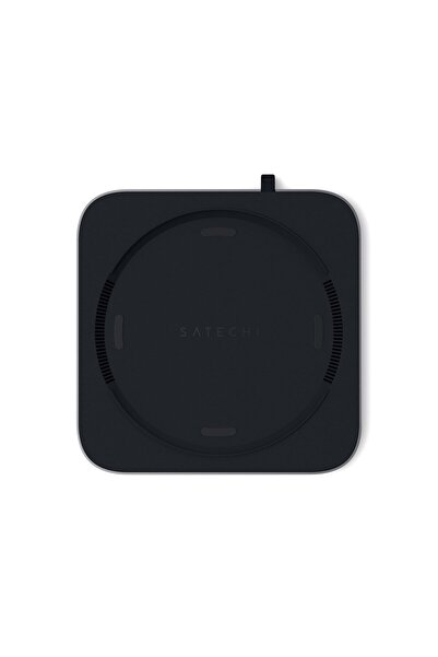 NO BRAND Satechi Hub USB-C din aluminiu cu suport pentru Mac Mini - Gri închis