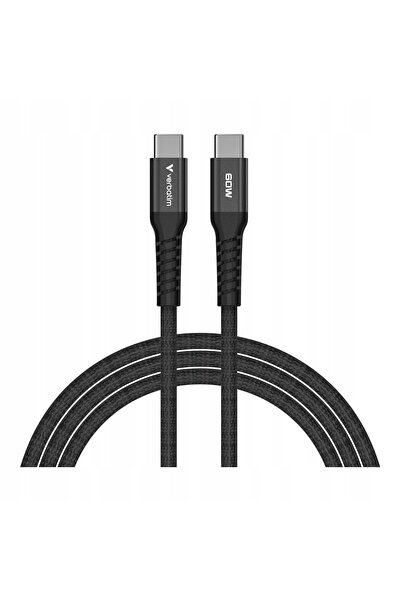 Verbatim Cablu USB-C(M) - USB-C(M) 1,2m, 60W, PD, negru
