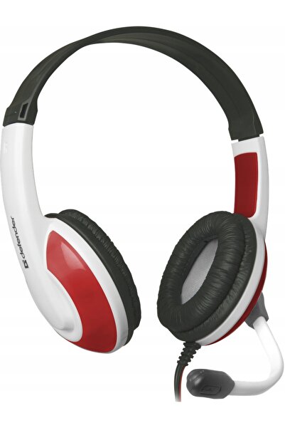 Defender WARHEAD G-120 Căști de gaming albe/roșii cu microfon + GAME