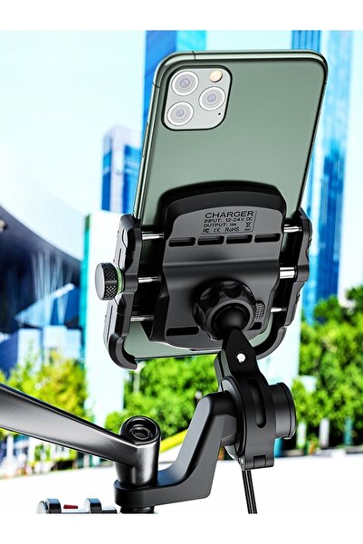 Koanni Suport telefon motocicletă cu încărcător USB 12/24V