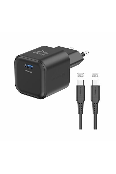 NO BRAND ÎNCĂRCĂTOR DE REȚEA USB-C 20 W PD + cablu USB-C la USB-C RAPID GaN S...