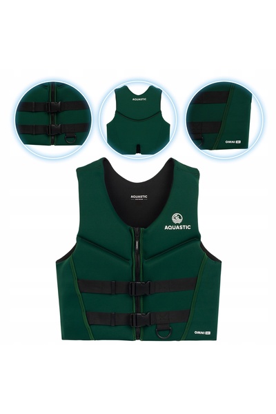 Aquastic Vestă de salvare omni 50N neopren verde L