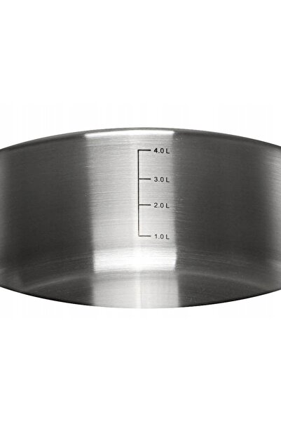 Klausberg Oală din oțel inoxidabil, joasă și plată, 3.6L, 24cm, pentru gaz și inducție