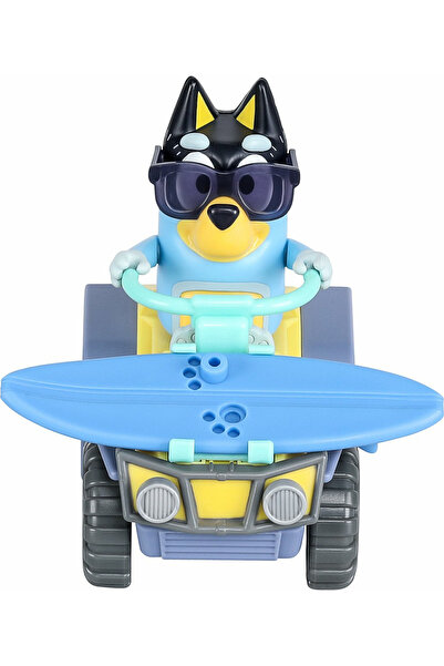 bluey KIT QUAD DE PLAJĂ + FIGURINĂ CÂINE BANDIT BANDITA ȘI ACCESORII