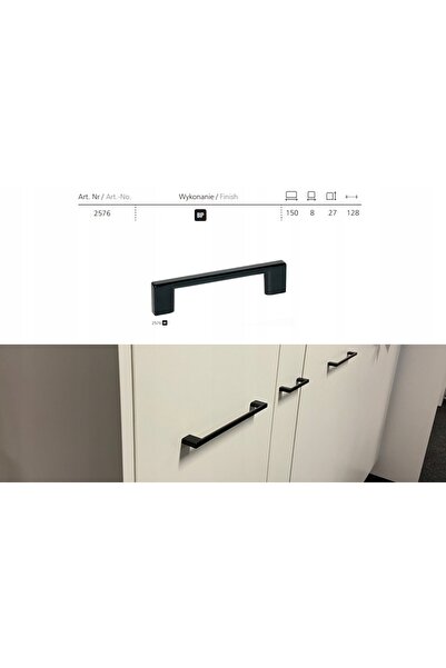 NO BRAND Mâner de mobilă SCHWINN 2576/128 negru - pachet 20 bucăți