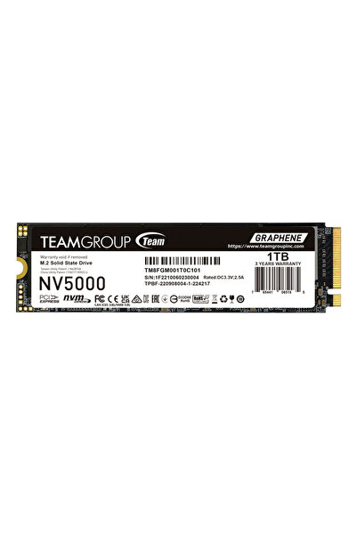 NO BRAND Team Group NV5000 1TB M.2 PCIe NVMe Gen4 x4 (4500/1900) SSD Disk